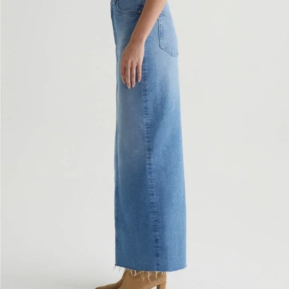 Ag Adriano Goldschmied Blue Maxi Skirt - Picture 3 of 7